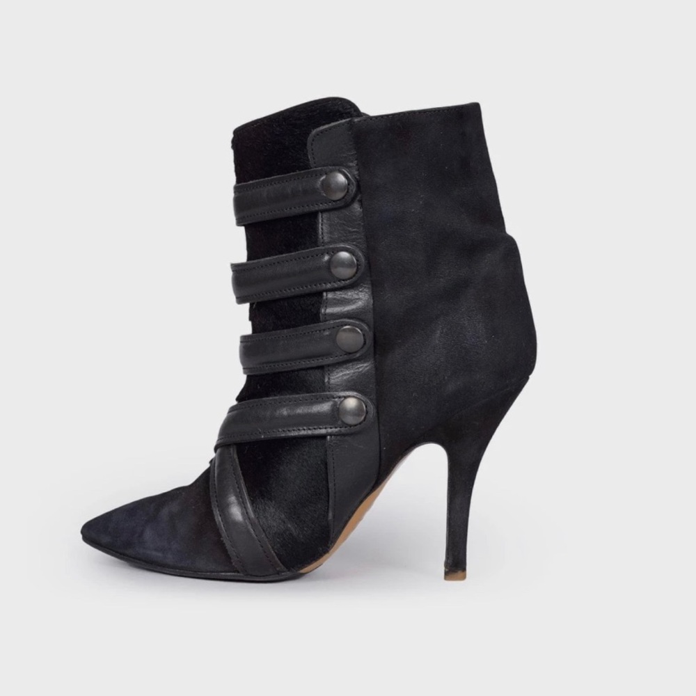 Isabel Marant Tacy Pony Calf Hair Leather Booties - Picture 3 of 11